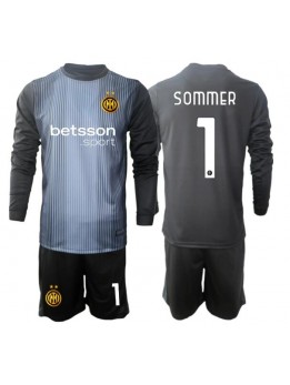 Inter Milan Yann Sommer #1 Målvakt Replika Hemmakläder Barn 2025-26 Långärmad (+ byxor)